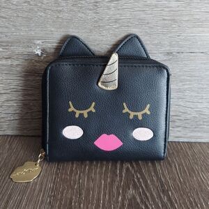 Luv Betsey Betsey Johnson Black Unicorn Wallet